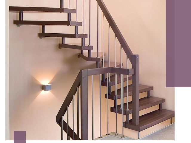 Изготовление лестниц на больцах в Кондопоге под ключ