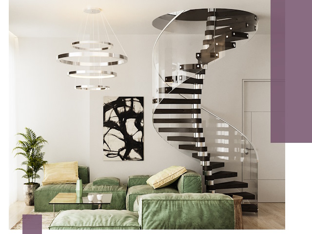 Лестницы для двухуровневой квартиры в Кондопоге — изготовление и монтаж