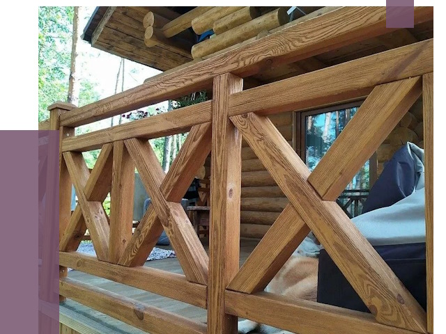 Деревянные перила под ключ в Кондопоге от 7614 руб. 