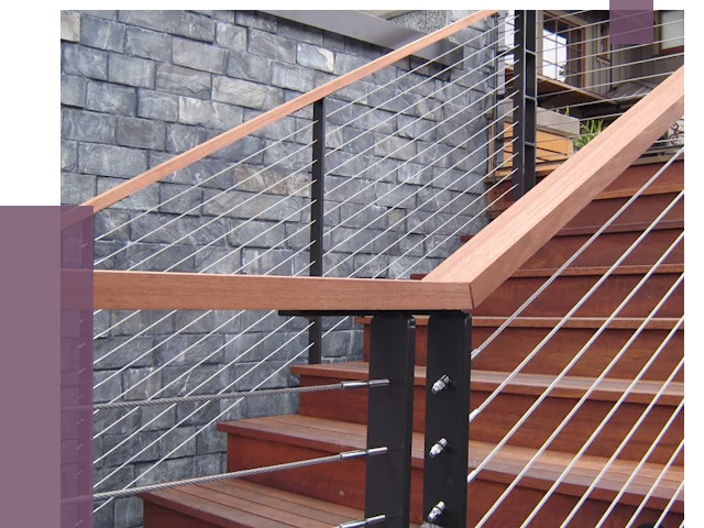 Тросовые перила под ключ в Кондопоге от 7716 руб. 