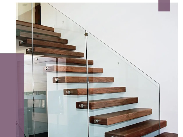 Стеклянные перила для лестницы в Кондопоге от 14720 руб.