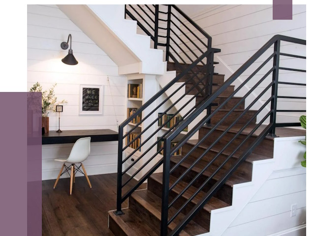 Перила для лестницы в доме в Кондопоге от 7360 руб. — ПРОЛЁТ-Кнп