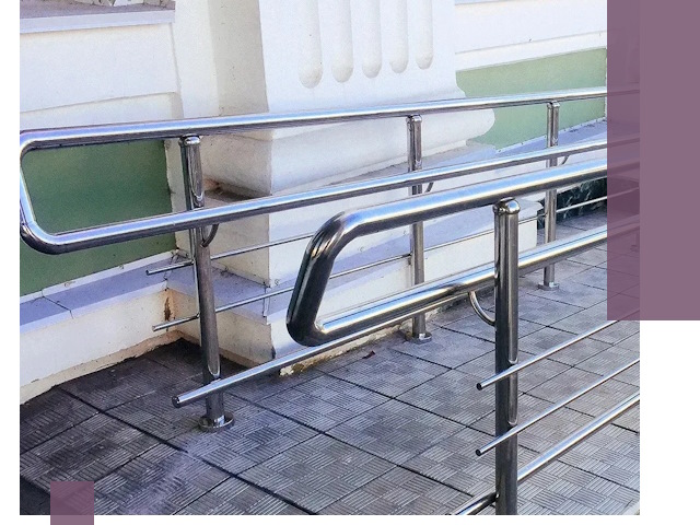 Ограждения пандусов из металла и нержавейки в Кондопоге