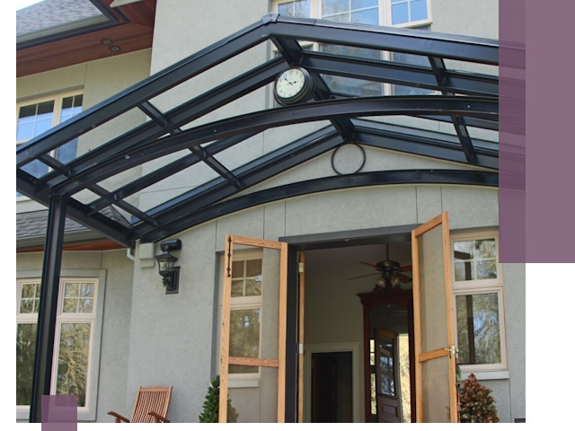 Изготовление и монтаж навесов и козырьков в Кондопоге