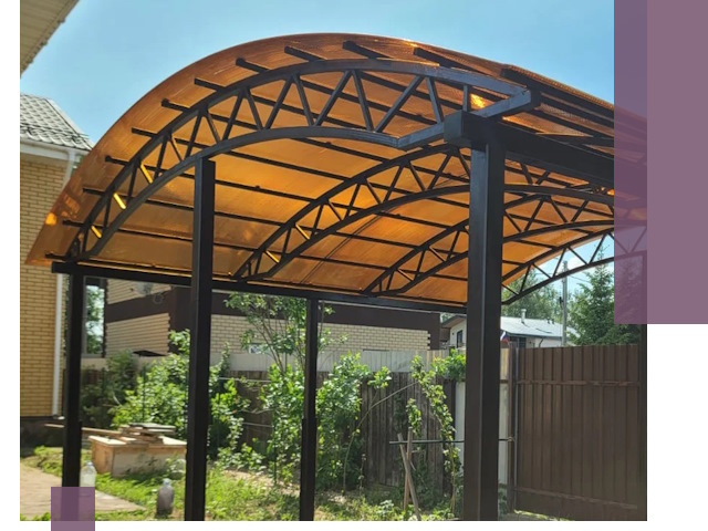 Изготовление навесов под ключ в Кондопоге из качественных материалов