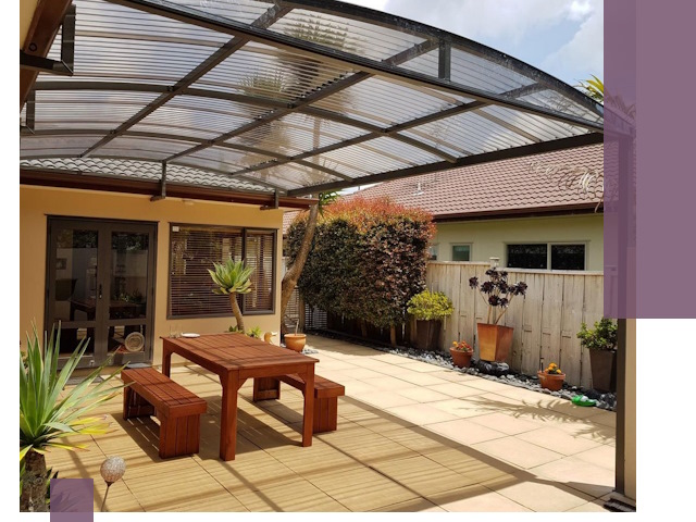 Навесы во двор под ключ в Кондопоге — изготовление и монтаж