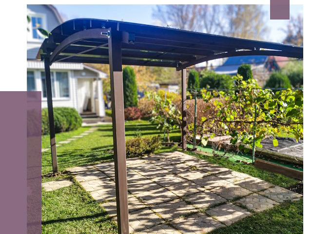 Навесы для дачи в Кондопоге от 12639 руб. под ключ — ПРОЛЁТ-Кнп