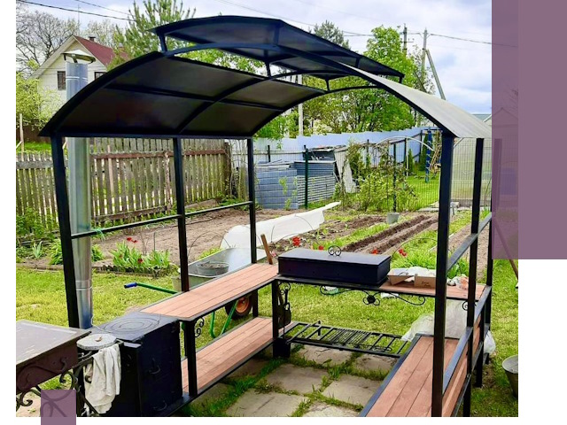 Навесы для барбекю в Кондопоге: изготовление, монтаж и демонтаж