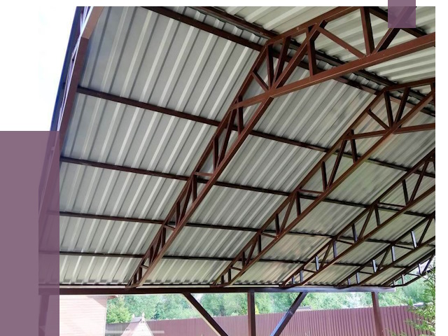 Навесы из профнастила в Кондопоге от 7309 руб. | ПРОЛЁТ-Кнп