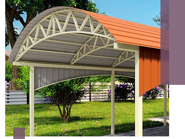 Навесы из профнастила под ключ в Кондопоге — установка и монтаж