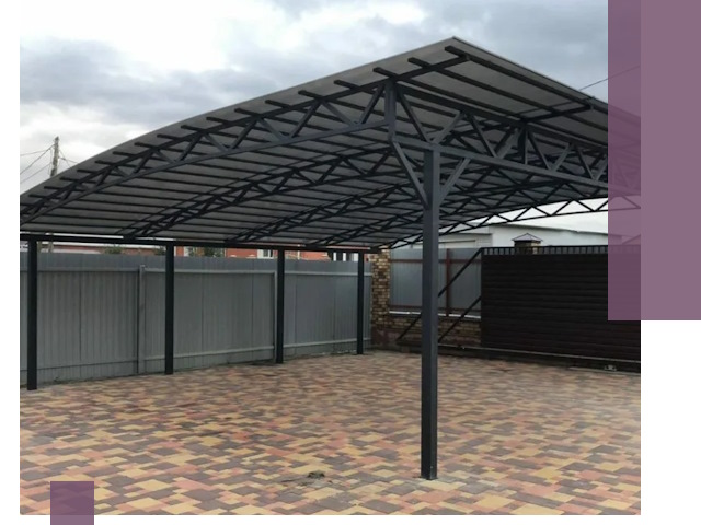 Металлические навесы под ключ в Кондопоге — изготовление и монтаж