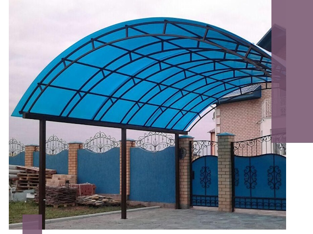 Арочные навесы под ключ в Кондопоге — изготовление и монтаж