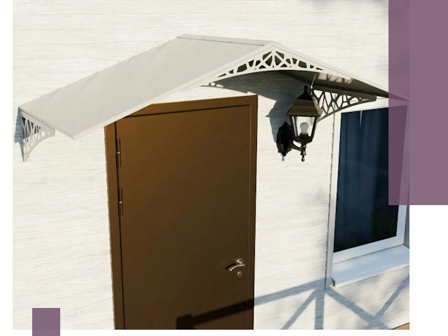 Металлические козырьки на входы и террасы в Кондопоге