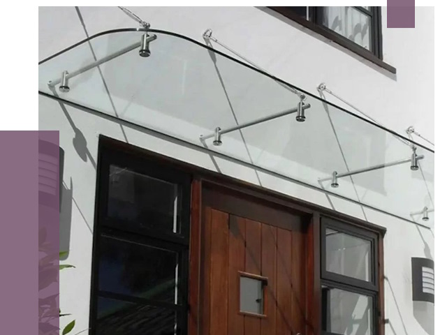 Стеклянные козырьки в Кондопоге от 18781 руб. | ПРОЛЁТ-Кнп