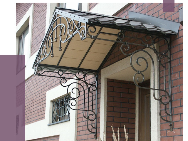 Двускатные козырьки в Кондопоге под ключ от 12690 руб.