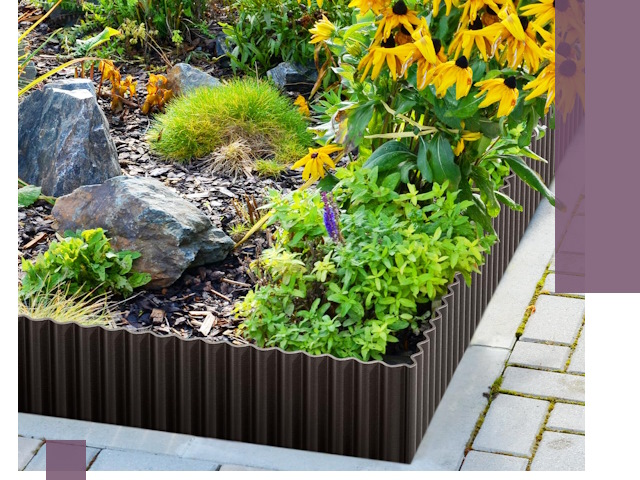 Металлические бордюры для клумб в Кондопоге — производство и монтаж